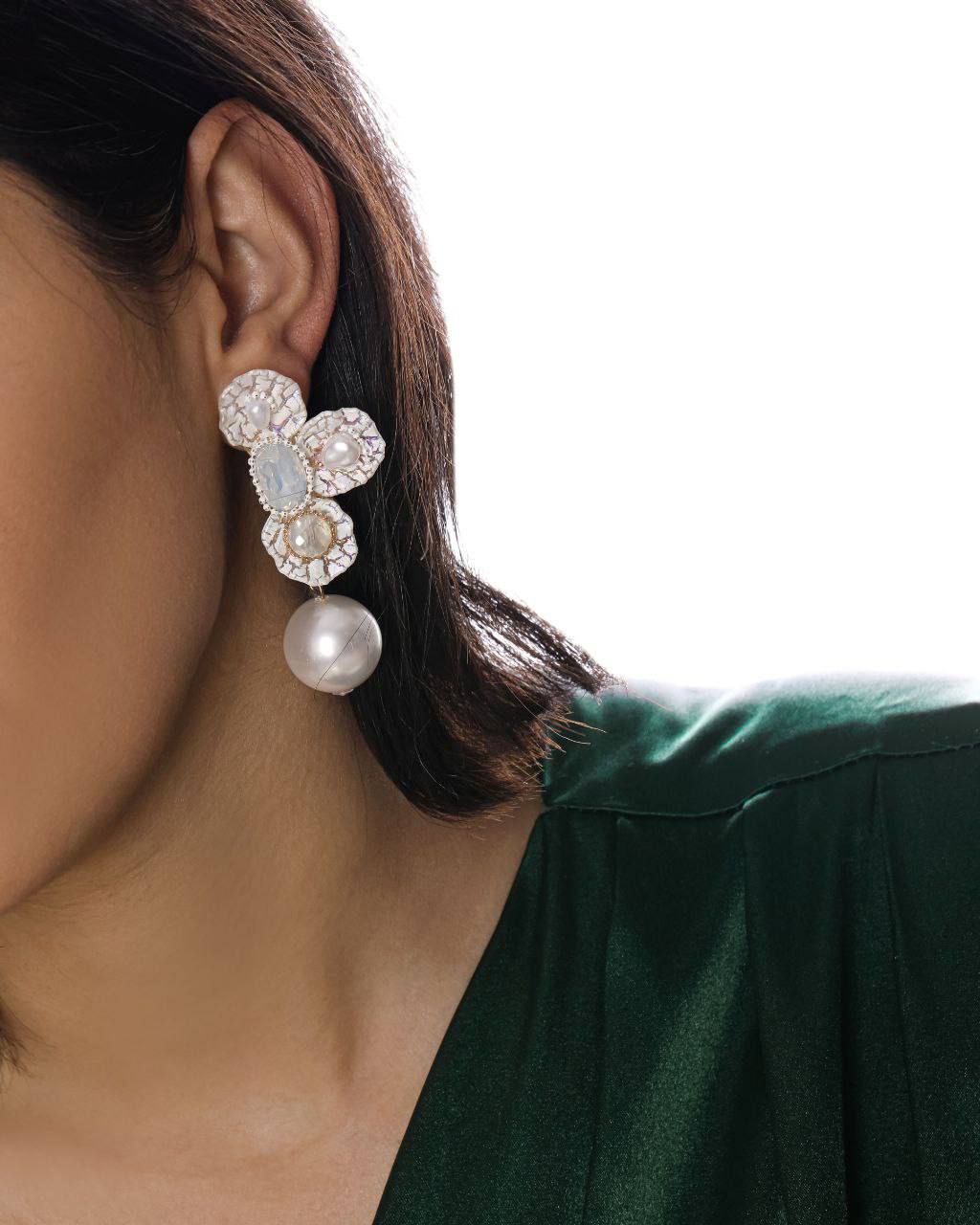 گوشواره زنانه مجلسی مروارید دار