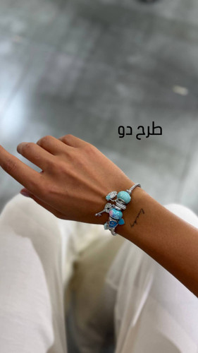 دستبند زنانه نقره ای پاندورا