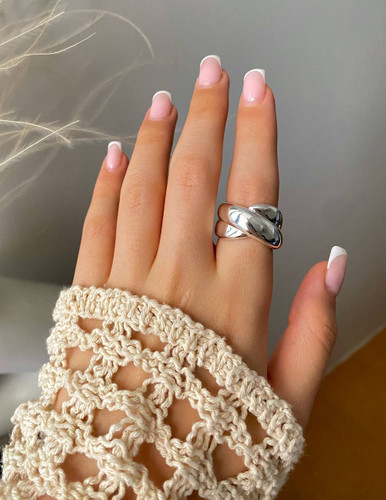 انگشتر آبکاری نقره ای