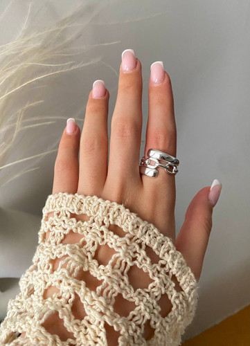 انگشترآبکاری نقره ای